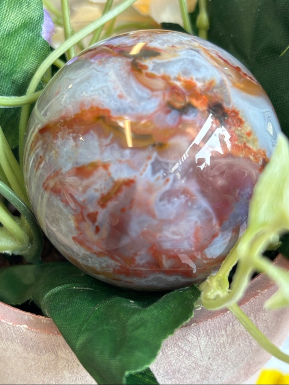 Crazy Lace Agate Sphere